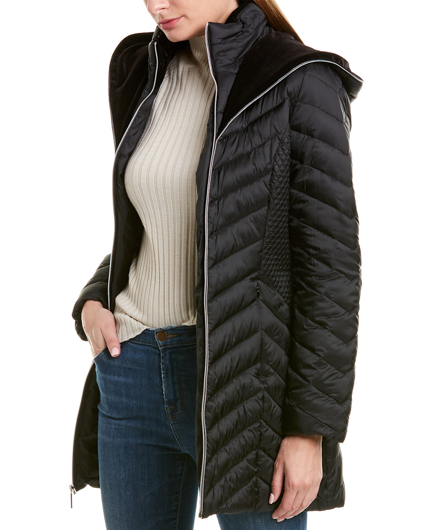 laundry black puffer coat