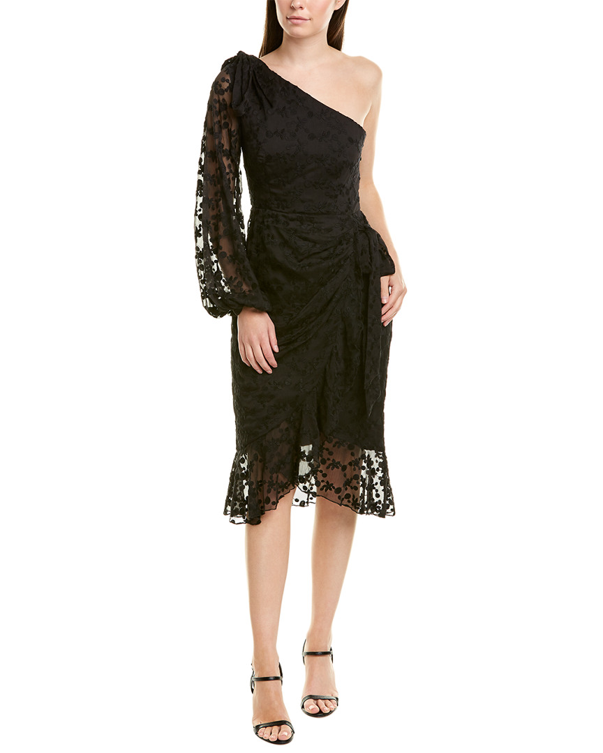 Image of Keepsake Retrospect One-Shoulder Midi Dress