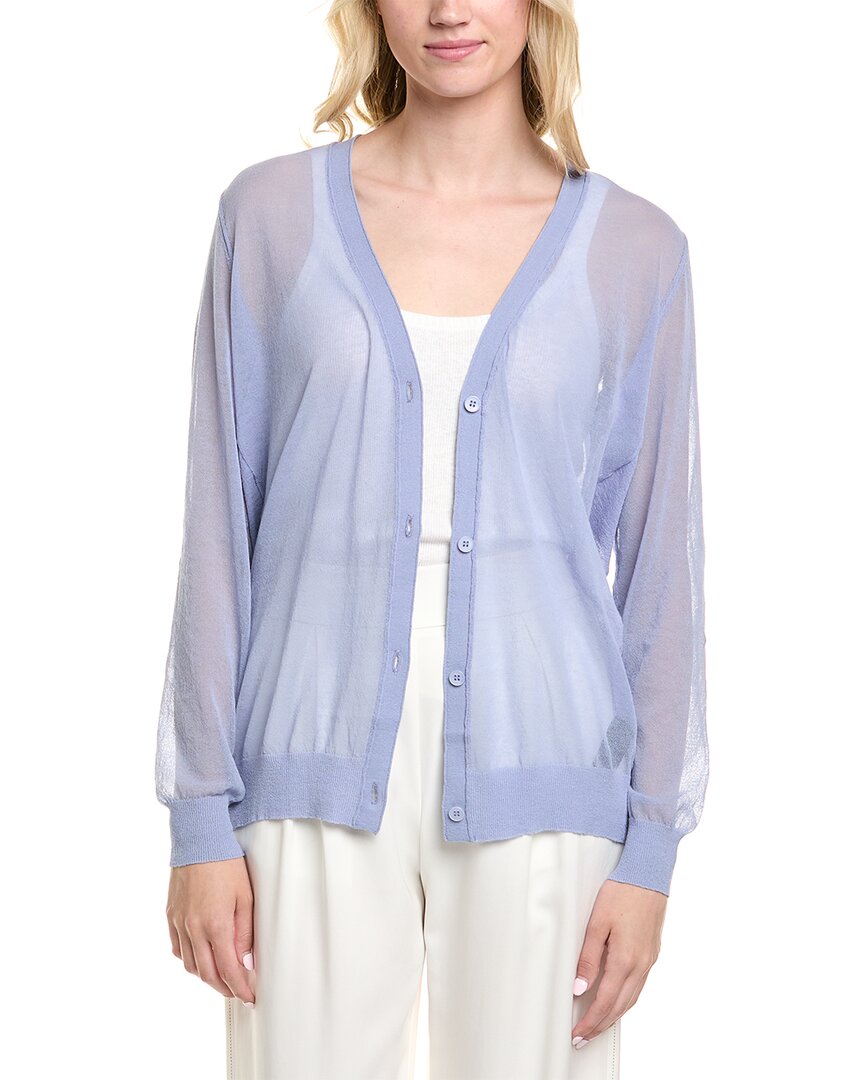 Lafayette 148 V-neck Button Front Wool-blend Cardigan