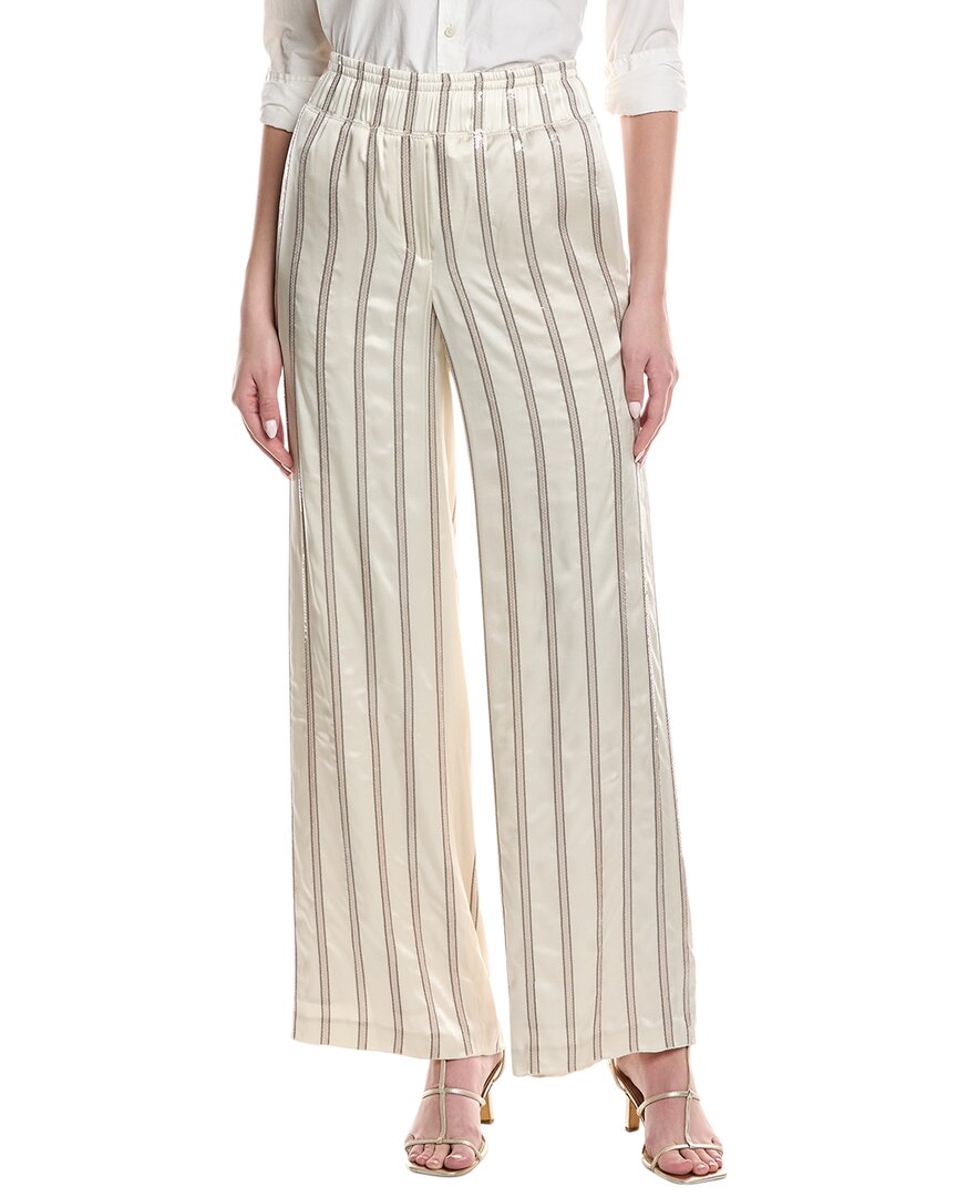 Brunello Cucinelli Ivory Linen Pants