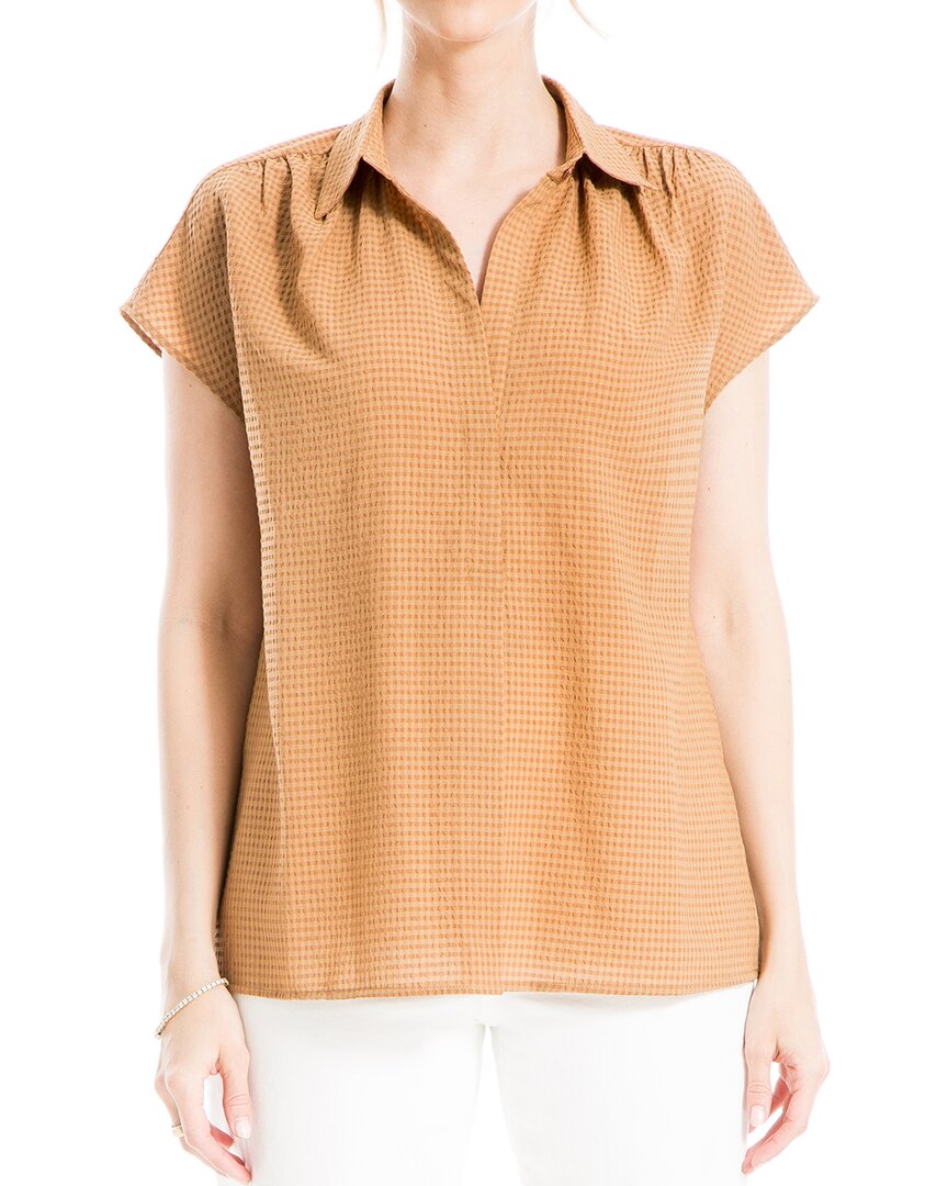 MAX STUDIO MAX STUDIO TEXTURE COLLAR TOP