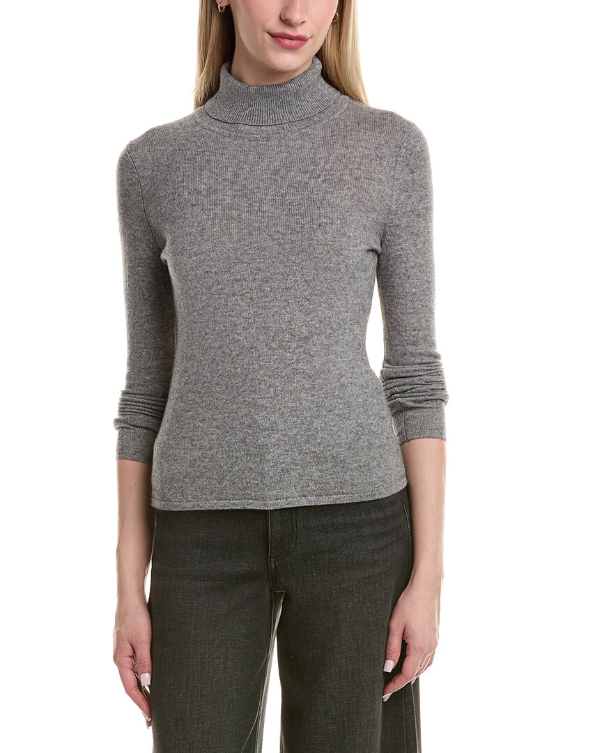 Bruno Magli Classic Turtleneck Wool & Cashmere-blend Sweater In Gray