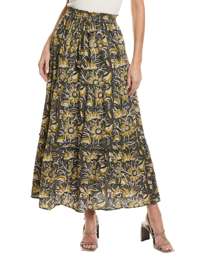 Shop Sole Messina Maxi Skirt In Green