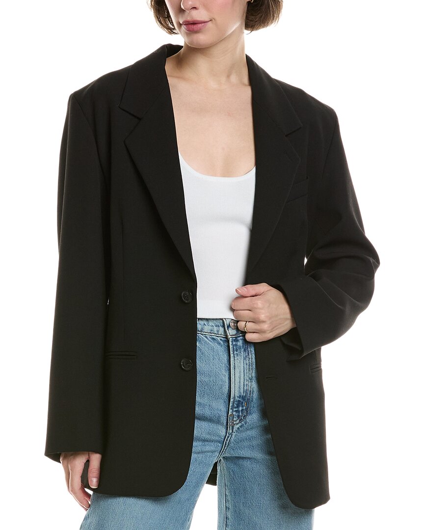 Frame Denim Grandfather Blazer In Black
