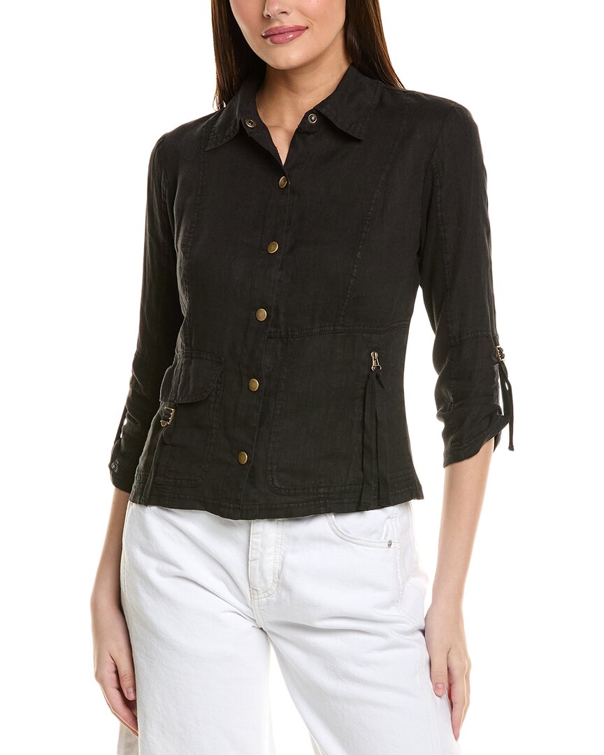 Xcvi Waldron Linen Jacket In Black