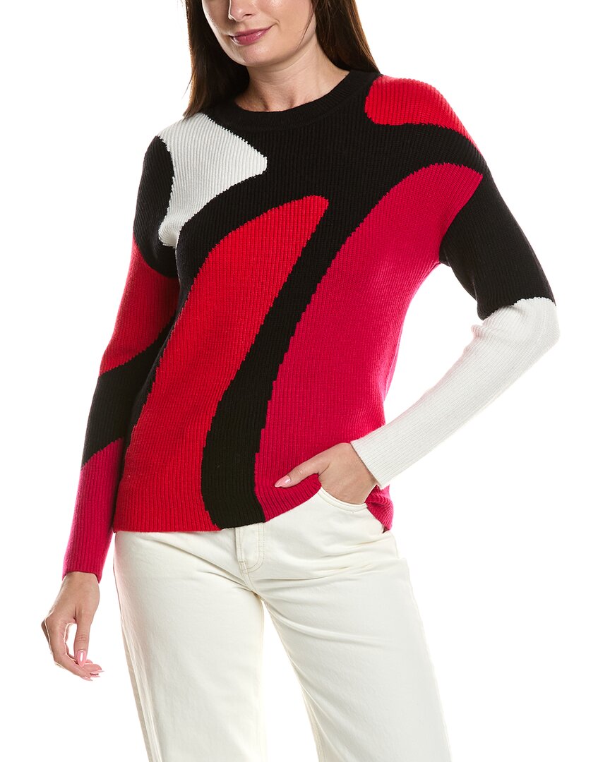 T Tahari Color Block Sweater In Multi