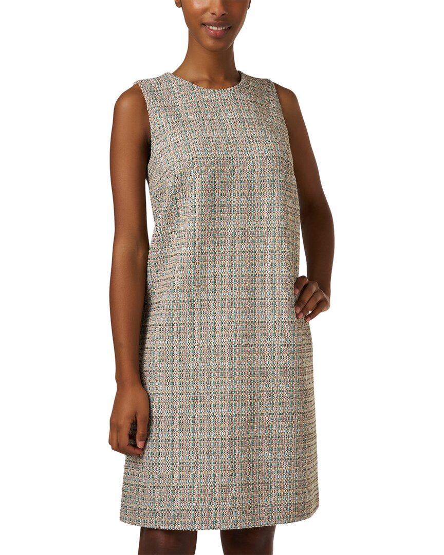 Paule Ka Tweed Lurex-detail Midi Dress