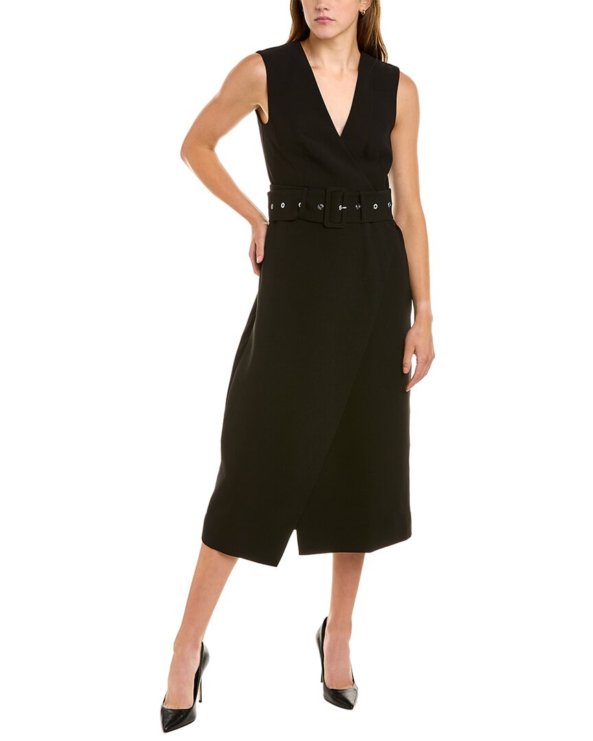 Shop Modern Citizen Jisoo Wrap Midi Dress In Black