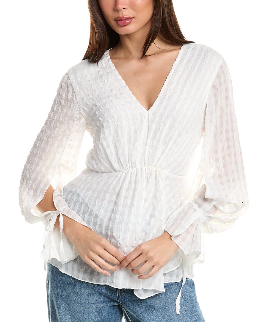 3.1 Phillip Lim Tie Sleeve Blouse In White