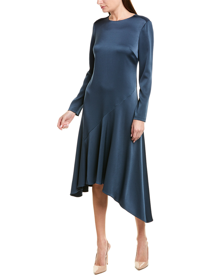 Image of Jason Wu Crepe Handkerchief Silk-Trim Midi Dress
