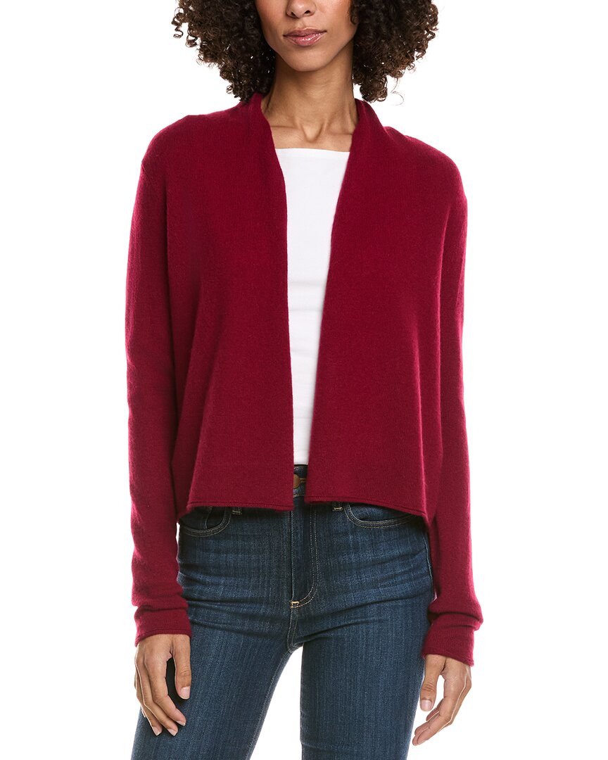 Incashmere Flyaway Cashmere Cardigan In Red