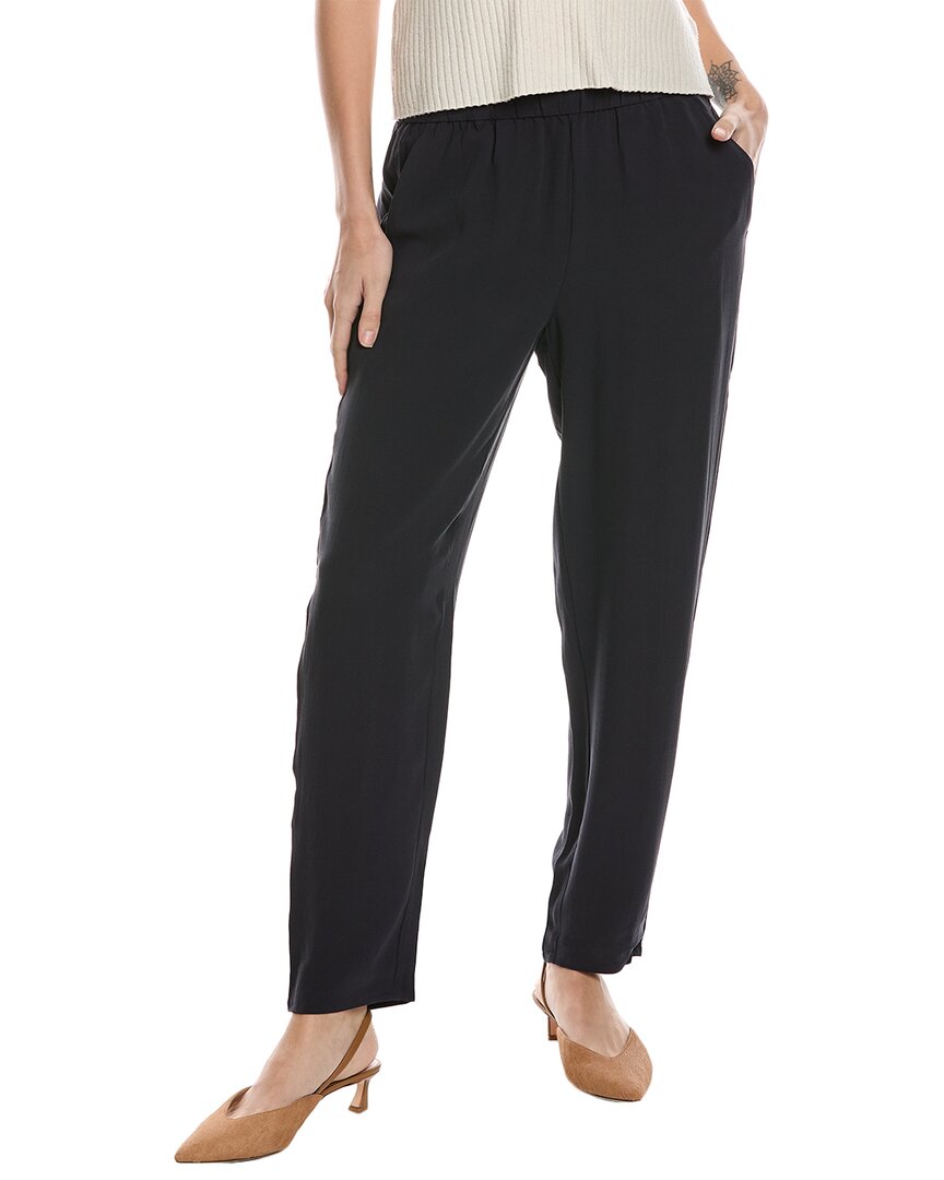 EILEEN FISHER EILEEN FISHER HIGH WAISTED SILK TAPERED ANKLE PANT