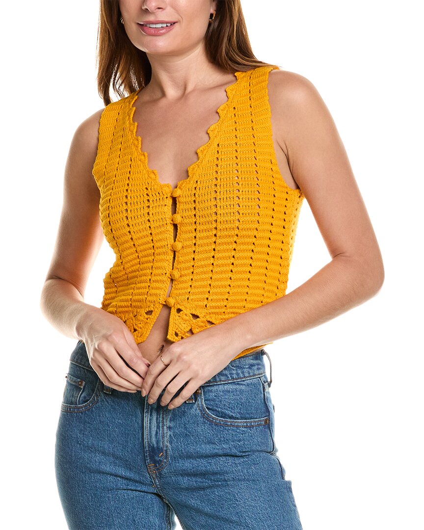 Mother The Best Of The Vest Nook And Cranny Shirt In Orange