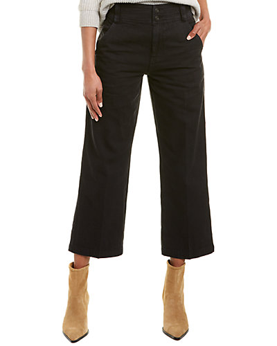 Rue La La — Current/Elliott The Relaxed Washed Black Linen-Blend Army Pant