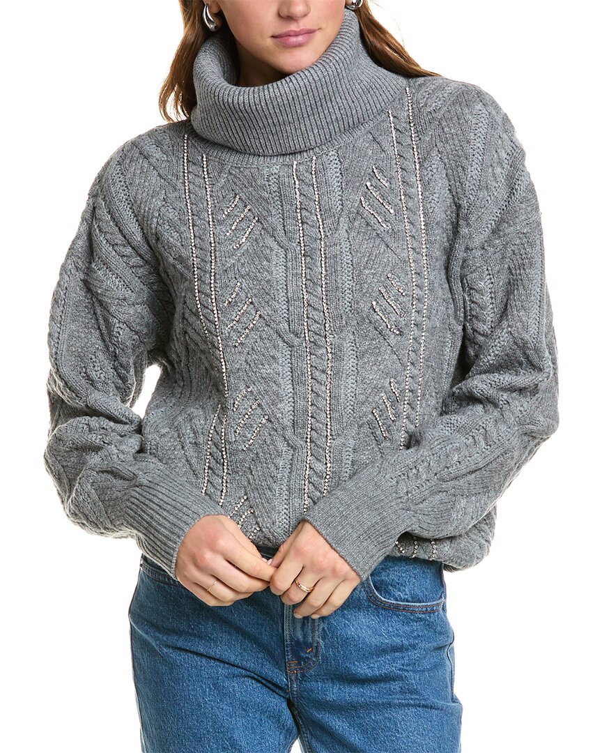 Ramy Brook Annabelle Wool-blend Sweater In Grey