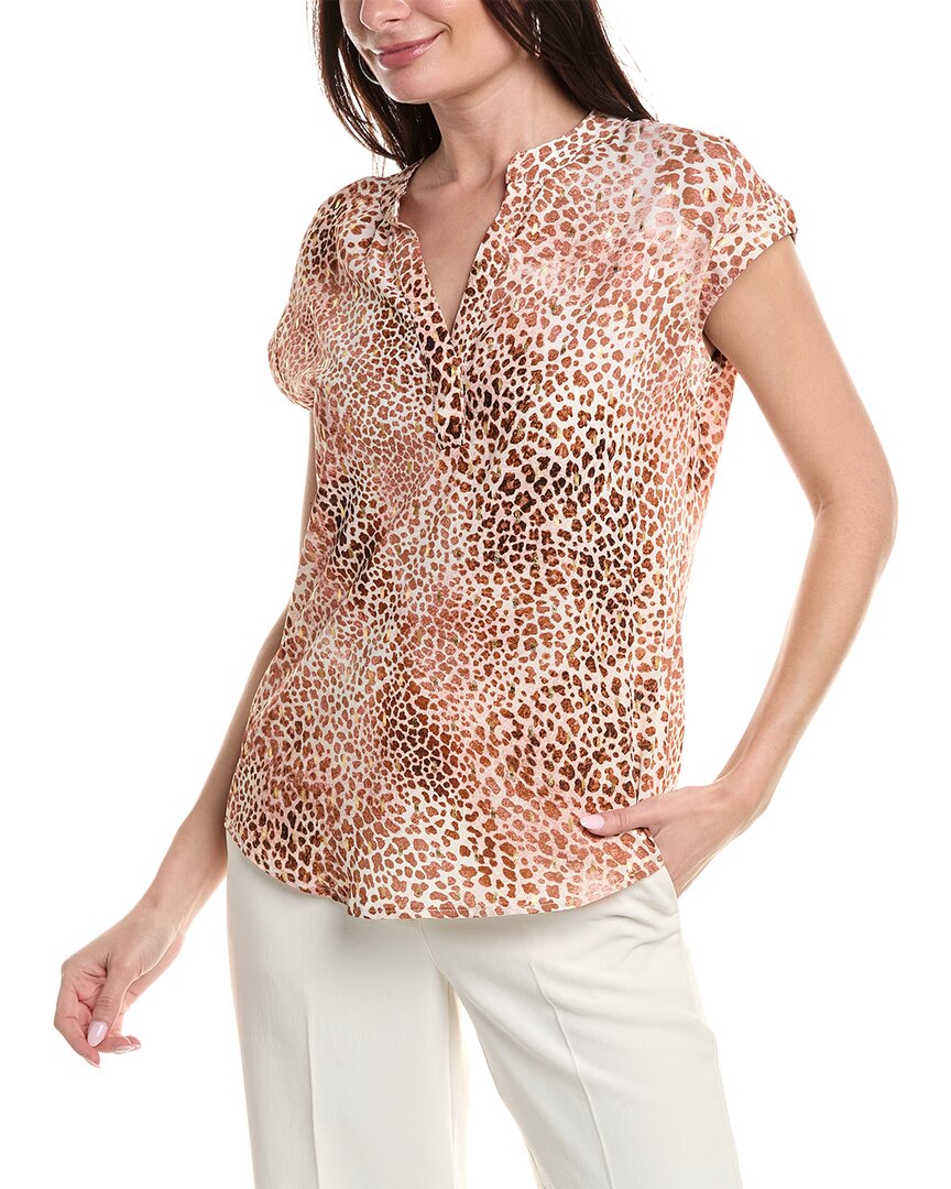 Vince Camuto V-neck Top In Brown