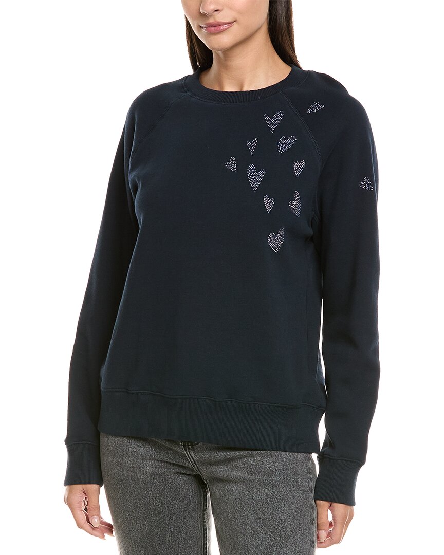 Zadig & Voltaire Strass Heart Sweatshirt In Blue