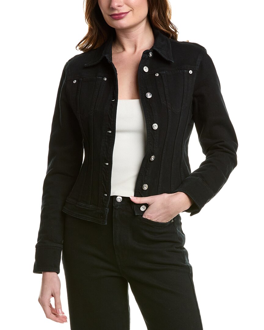 Proenza Schouler White Label Denim Jacket In Black In Black