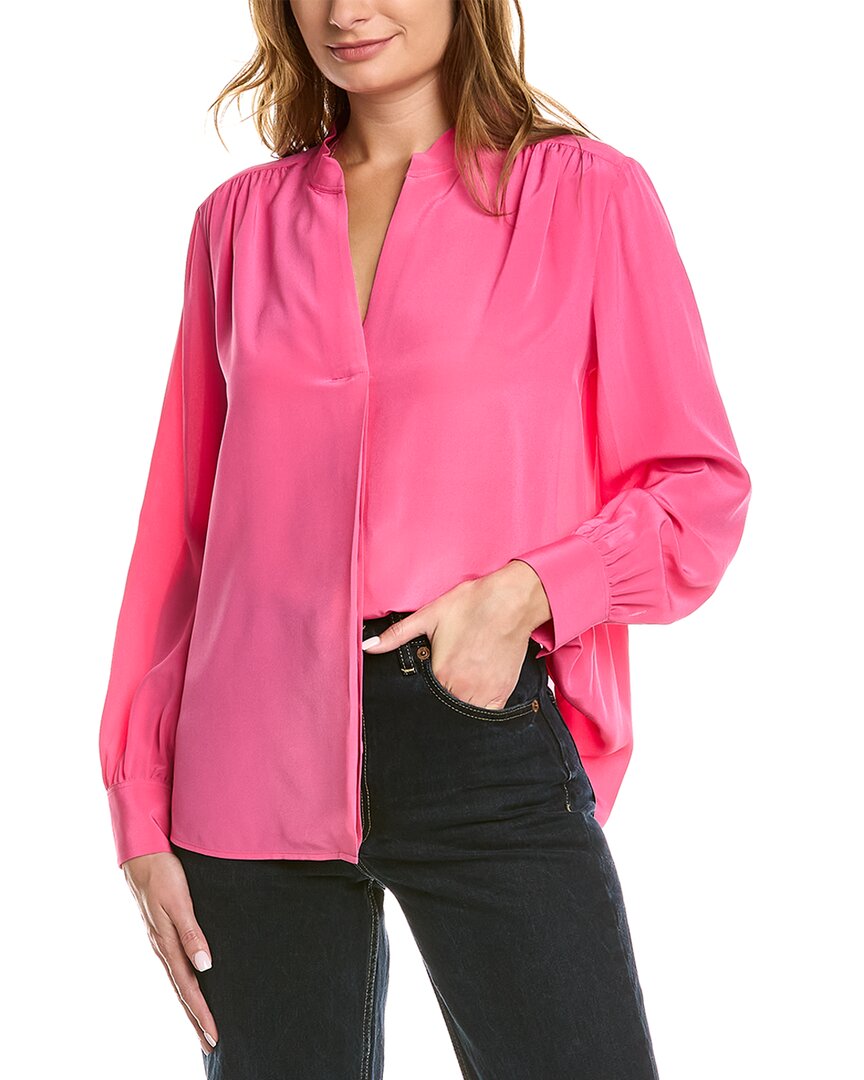 schijf Labe eeuw Hugo Boss Boss Silk Blouse In Pink | ModeSens