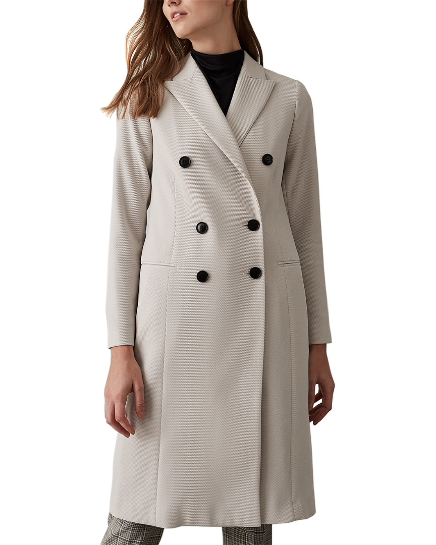 Reiss Honour Heavy Twill Wool-Blend Coat Women's 0 | eBay