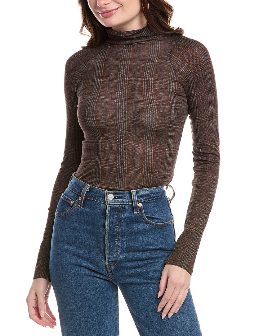 Rag & Bone Shaw Paneled Top In Brown