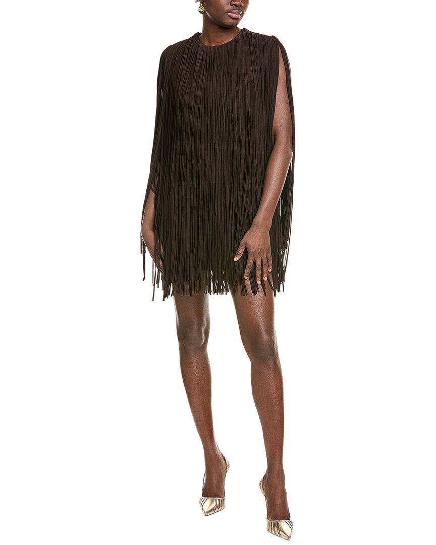 Michael Kors Collection Fringe Suede Shift Dress