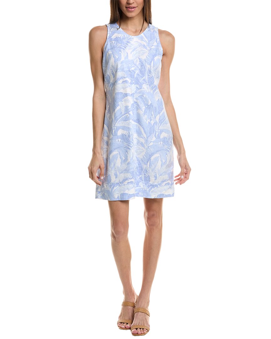 Tommy Bahama Palm A Dora Foliage Print Shift Dress In Blue