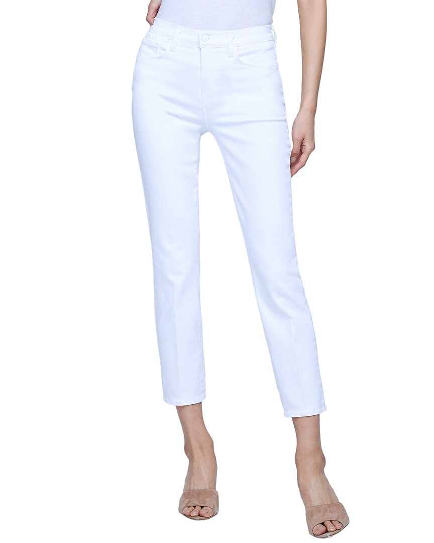 L AGENCE L'AGENCE ALEXIA BLANC HIGH-RISE CROP CIGARETTE JEAN