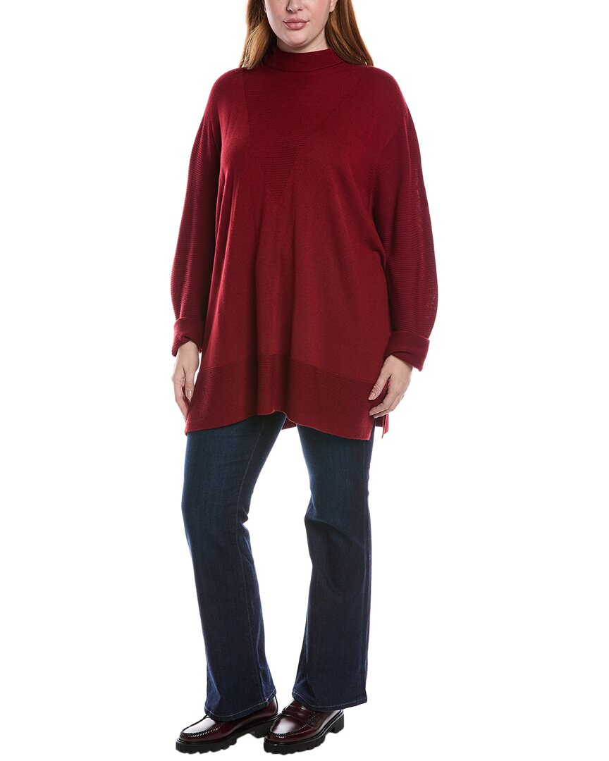 Marina Rinaldi Plus Agata Wool-blend Sweater In Red