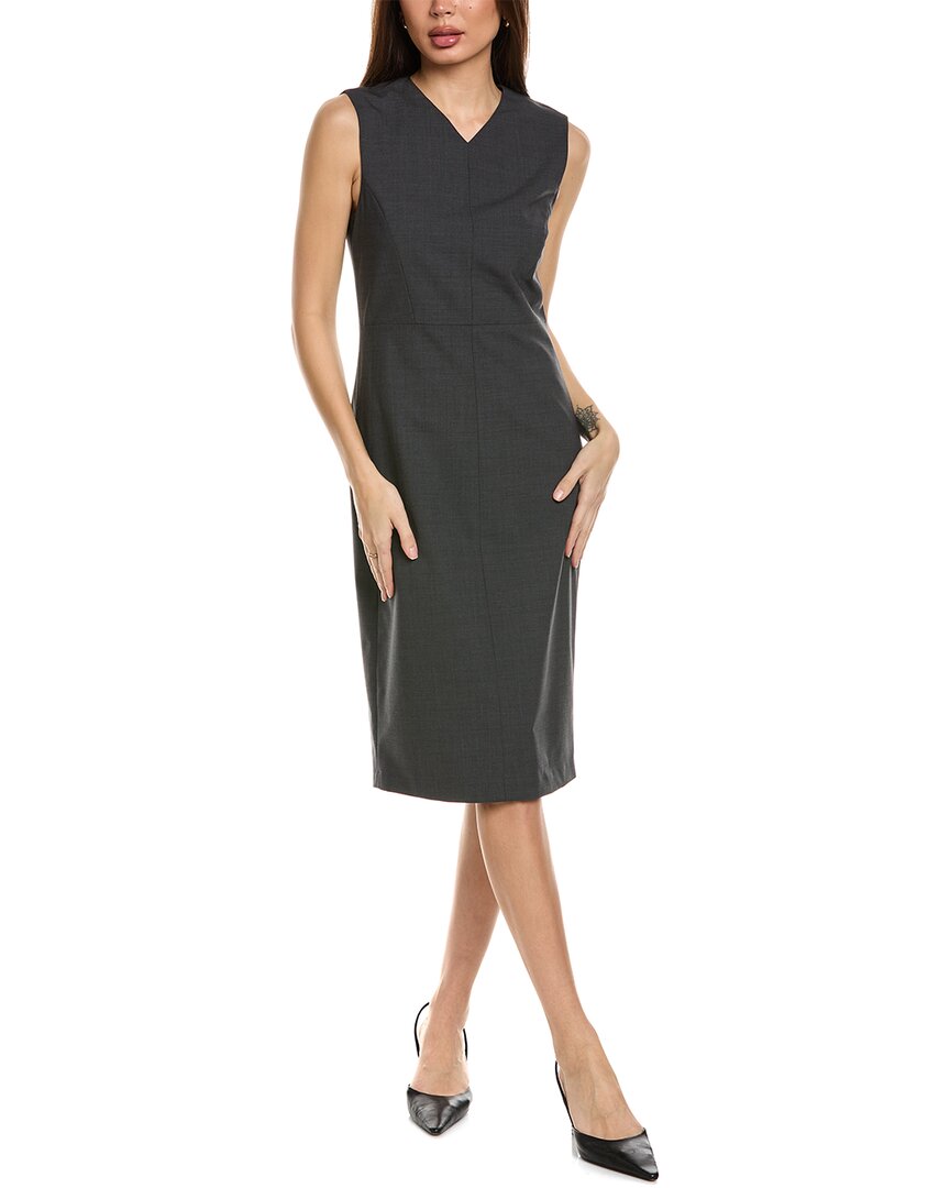 Theory Sleeveless Linen Blend Wrap Dress