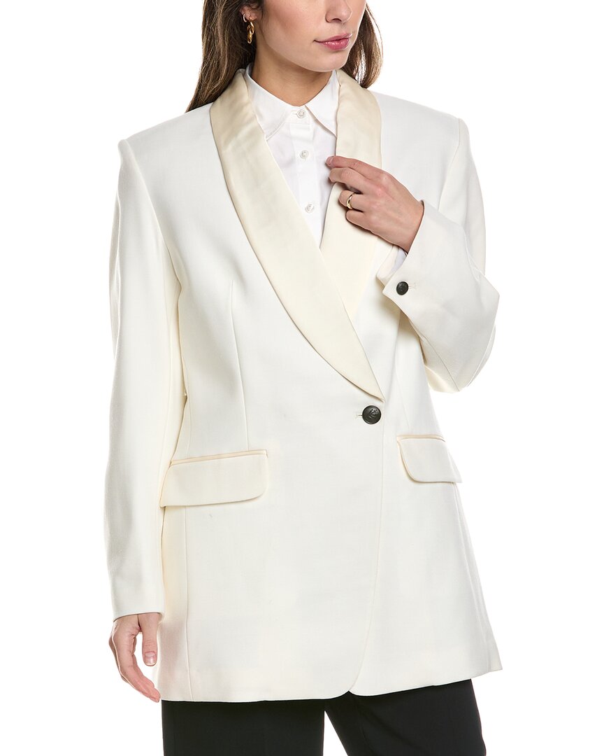 Rag & Bone Femi Wool-blend Blazer In White