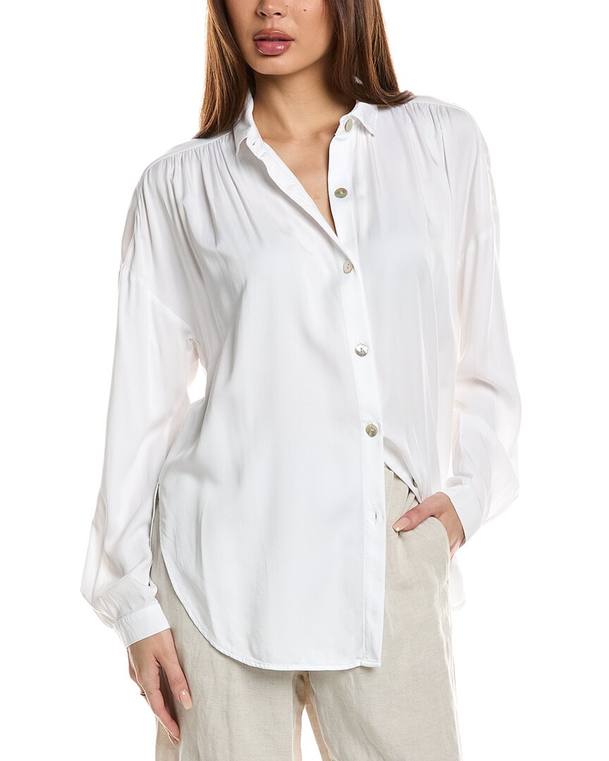 Bella Dahl Flowy Shirt In White