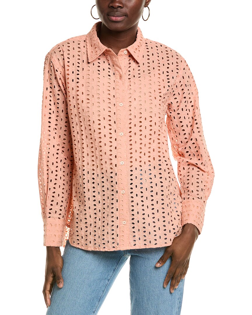 Cece Button-down Blouse In Pink