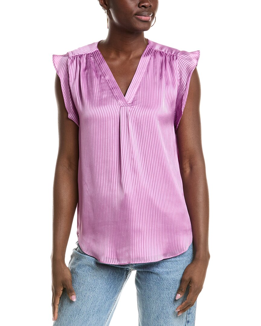 Shop Vince Camuto Shadow Stripe Blouse In Purple