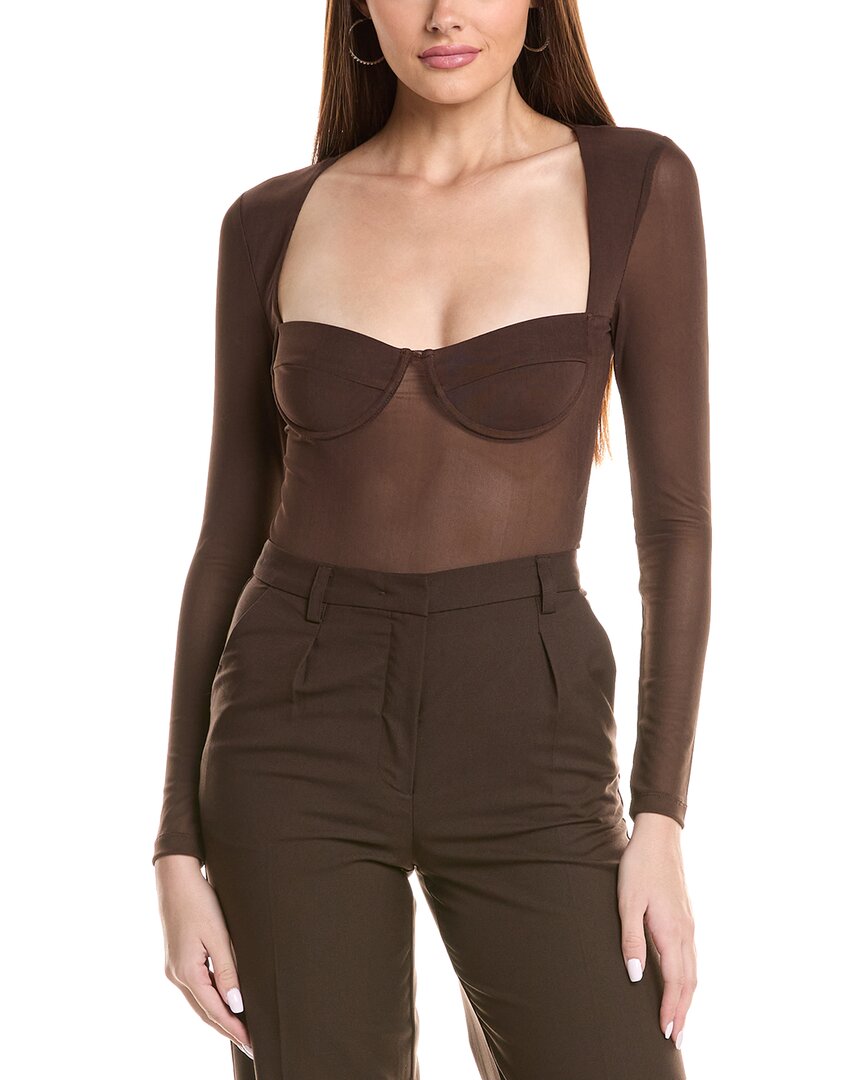 BARDOT BARDOT CARTER MESH WOOL-BLEND BODYSUIT