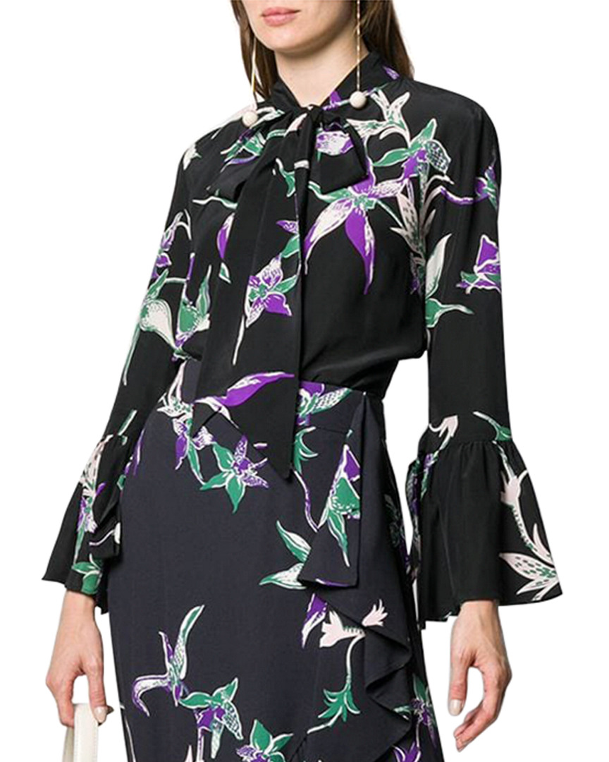 Image of LA DOUBLE J Happy Wrist Floral Silk Top