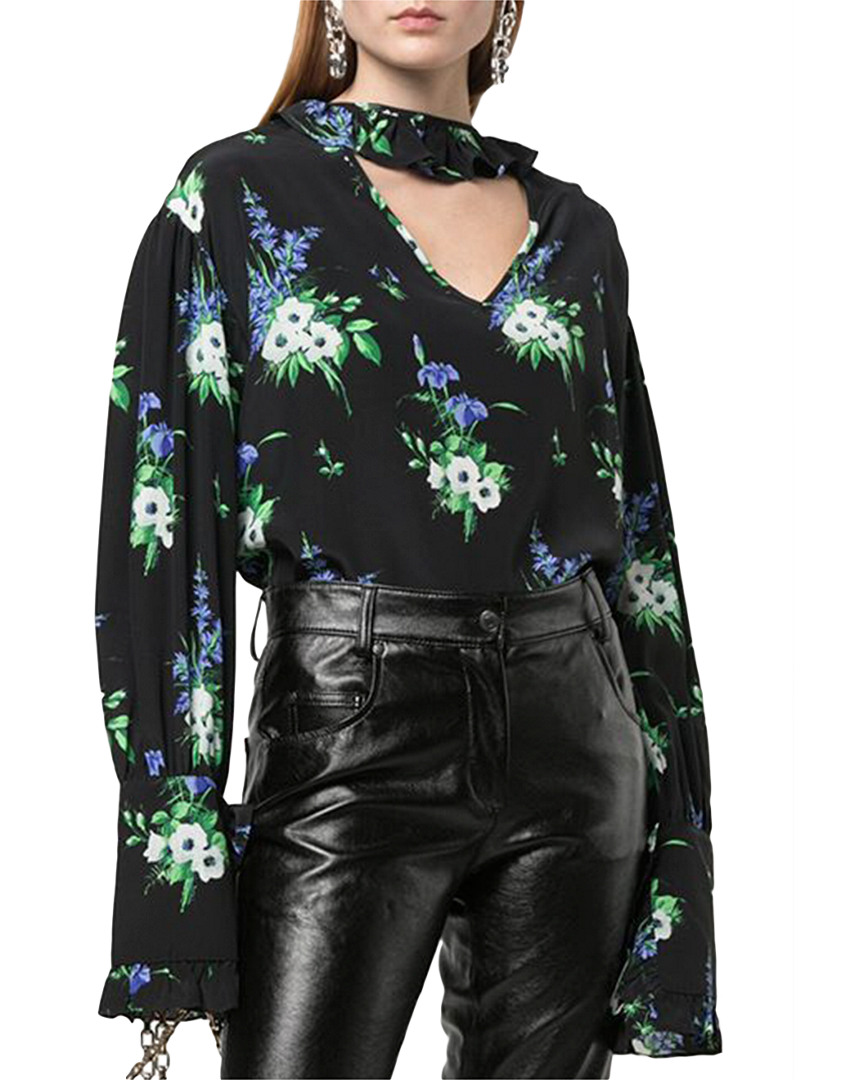 Image of LES REVERIES Floral Silk Top