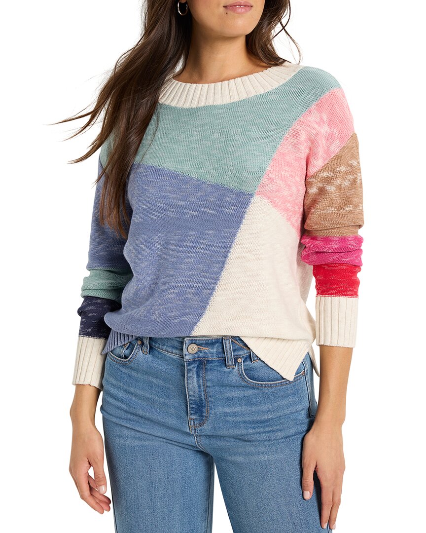 Nic + Zoe Color Crossing Sweater In Multi
