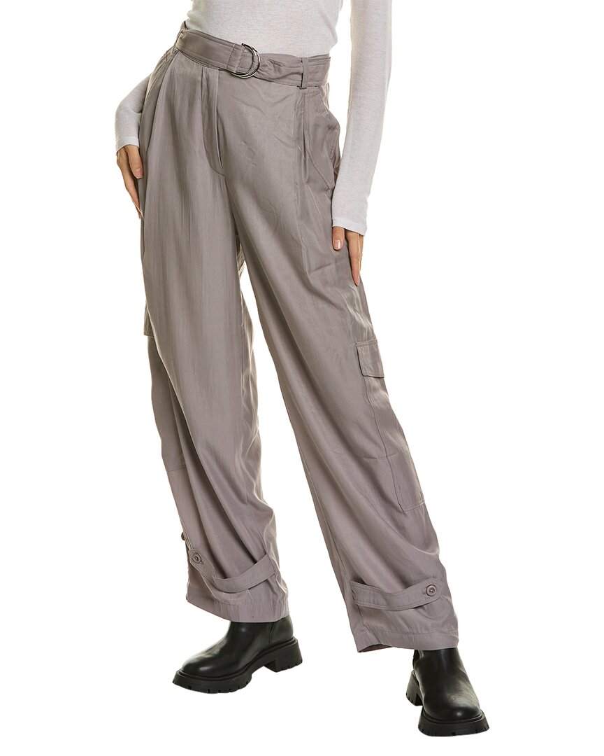 Shop Harper Belted Pant In Grey