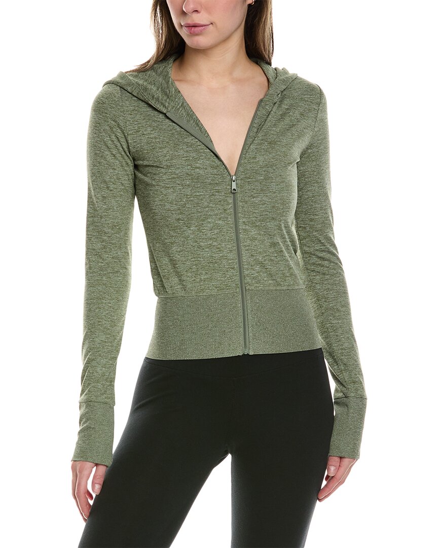 Shop Weworewhat Fitted Zip-up Hoodie In Green