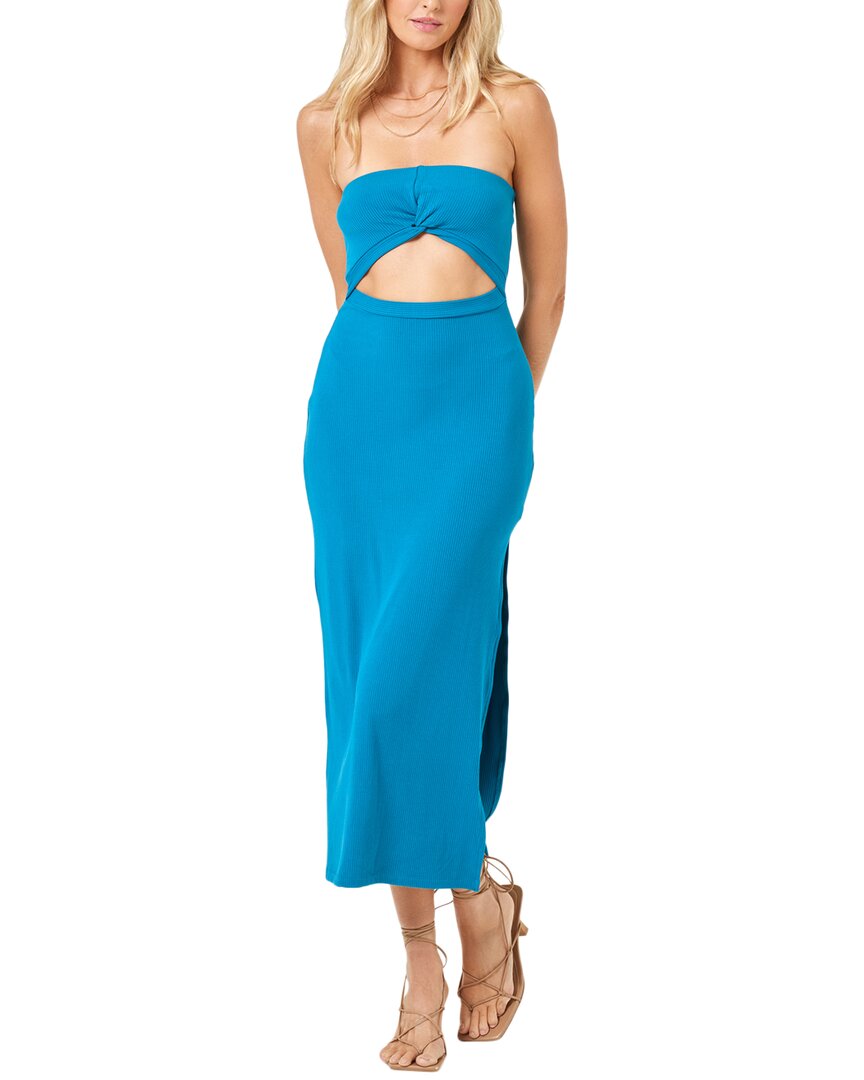 L*space Kierra Cutout Strapless Rib Cover-up Dress