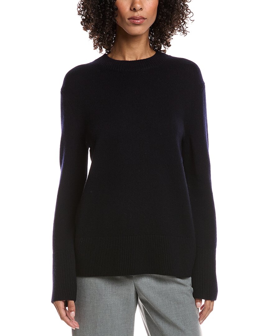 Vince Crew Easy Wool & Cashmere-blend Sweater In Blue