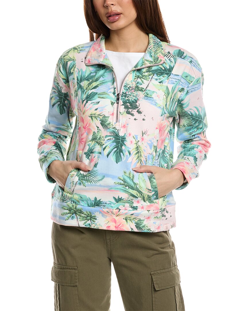 Tommy Bahama Marina Del Mar Ocean Vida 1/2-zip Pullover In Orange
