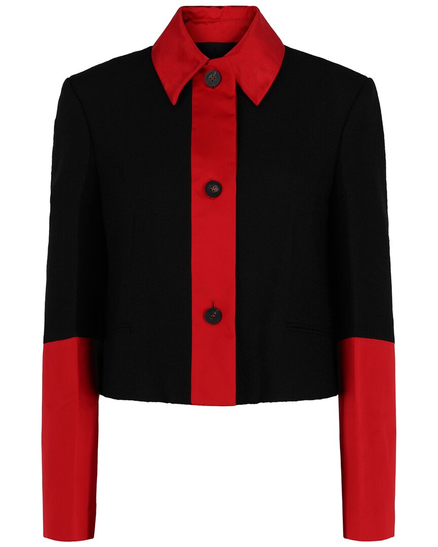 Shop Ferragamo Wool-blend Woven Top