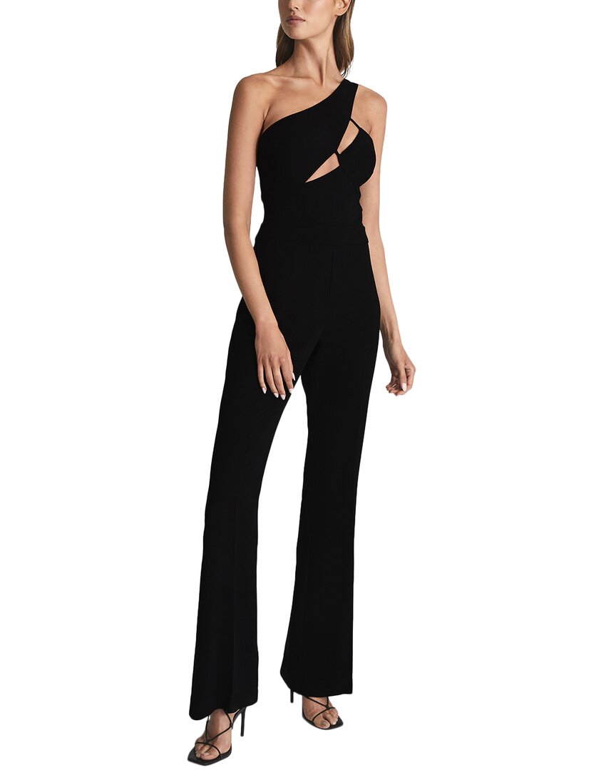 Reiss Saffron One Shoulder Cut Out Jumpsuit