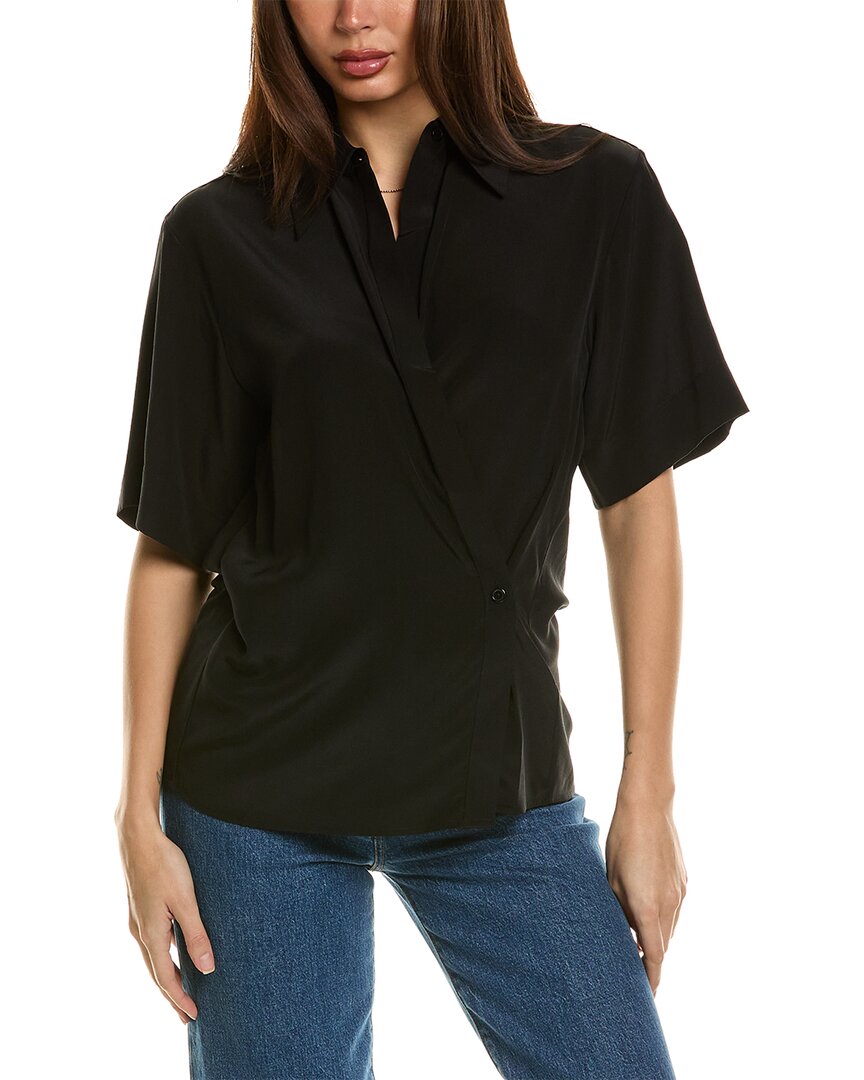 Shop Equipment Everly Silk Shirt In Black