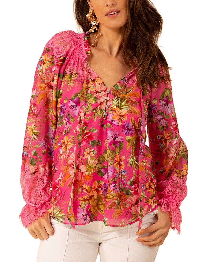 Hale Bob Alivia Silk-blend Blouse