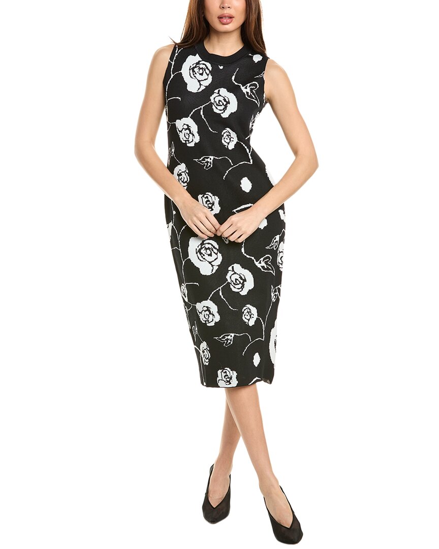 long sleeve denim dress midi Ania Long Balloon Style Midi Dress Denim Blue