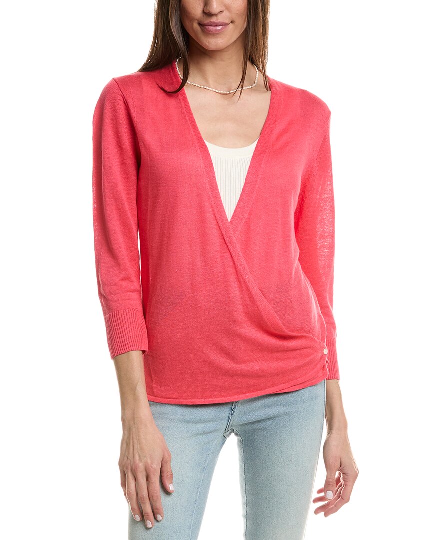Tommy Bahama Addison Linen-blend Cardigan In Pink