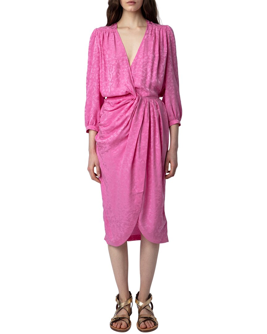 Shop Zadig & Voltaire Renew Silk Midi Dress